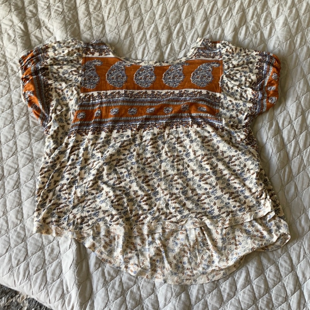 Free People Paisley Tee NWOT